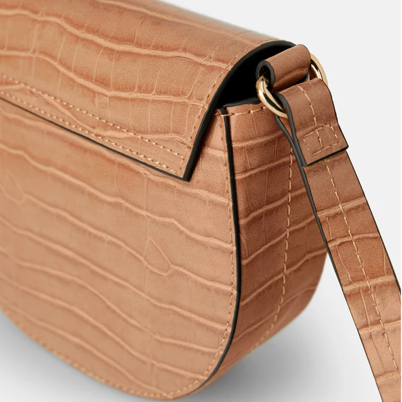 Animal Print Women Crossbody Satchel Bag Small Saddle Purse and Tote Shoulder Handbags Crescent Moon High Quality PU Leather