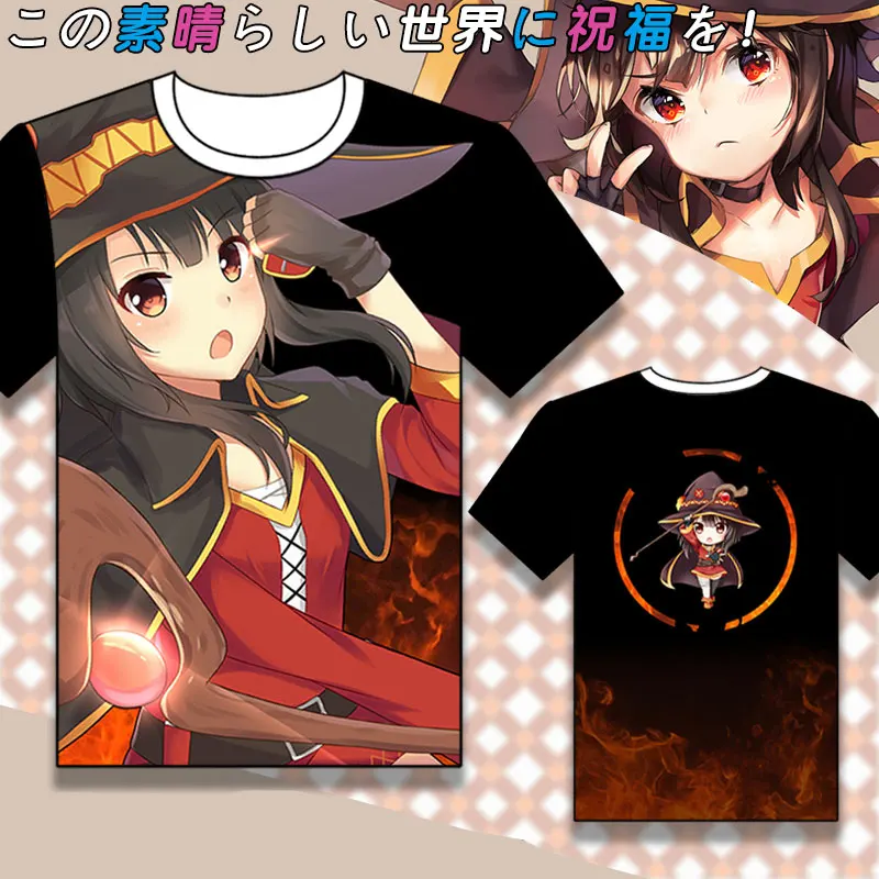 Новая футболка Kono Subarashii Sekai ni Shukufuku wo Megumin для косплея аниме мужская и женская с