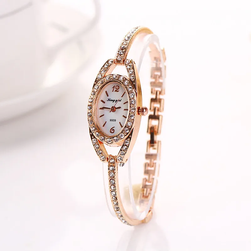 Top Brand Women Bracelet Watch Ladies Stainless Steel Thin Dress Watches Star Diamond Wristwatch Clock Ladies Bracele