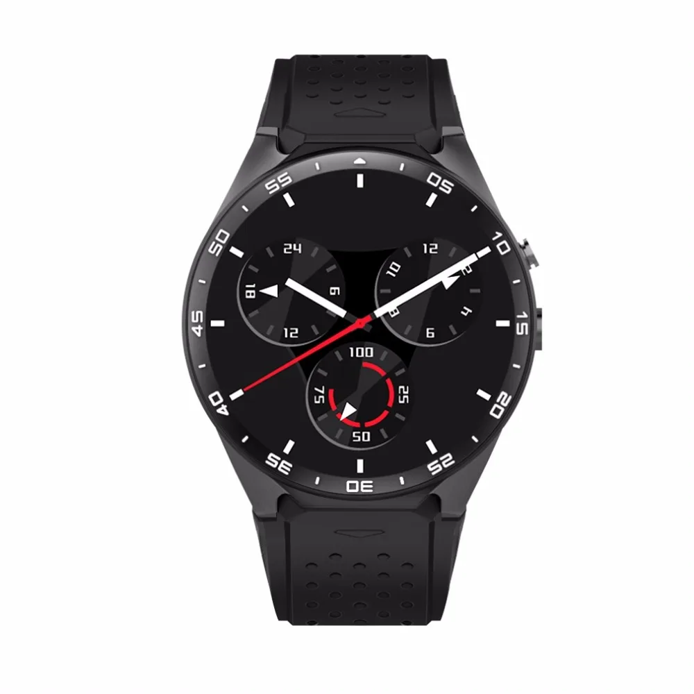 

KING-WEAR KW88 SmartWatch Pedometer Heart Rate Device Anti-lost For Android 5.1 OS Support Wifi Black Tarnish/Black Gold