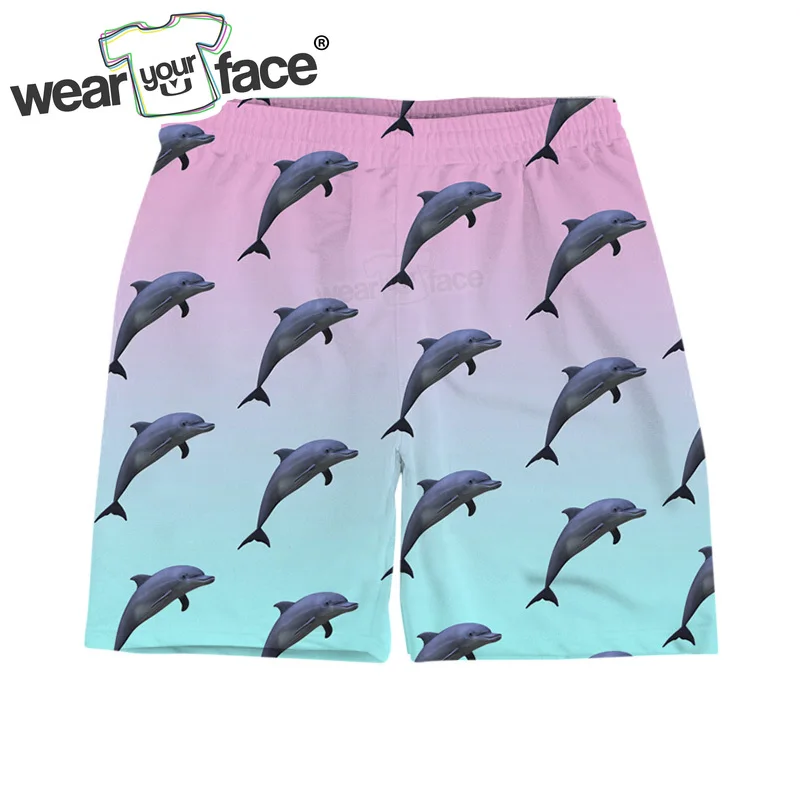 Дельфины коллаж 3D все печатные летние шорты модные мужские s бермуды повседневные короткие мужские Homme карго шорты US размер Прямая поставка