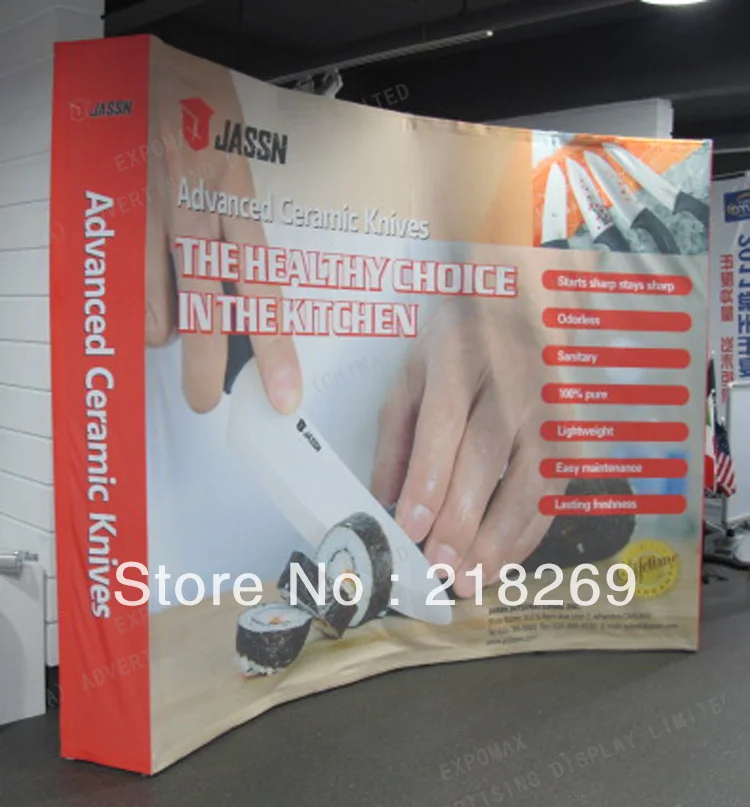 

8X8ft High Quality!!! Fabric Pop up Stand, Arc Fabric Pop up, Fabric Banner wall