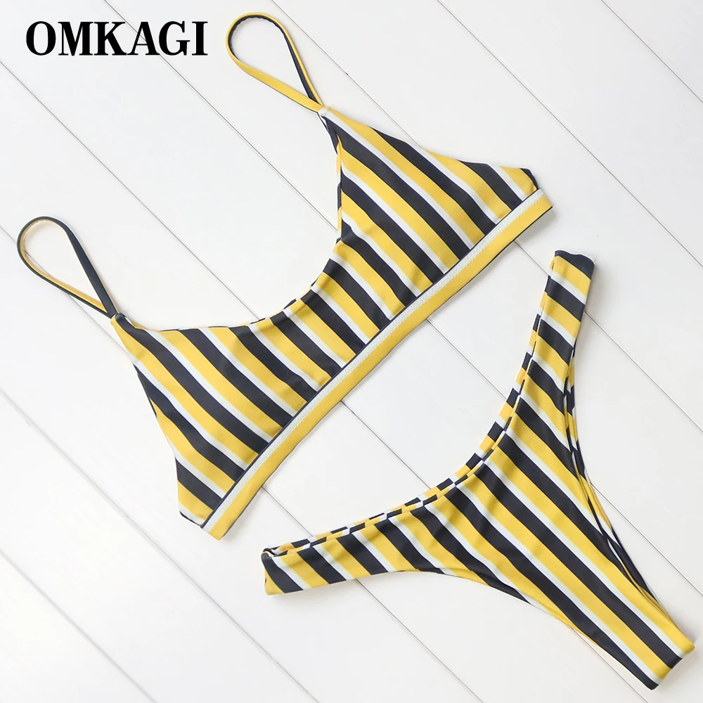 OMKAGI Brand Swimwear Women Swimsuit Sexy Push Up Micro Bikinis Set Swimming Suit Bathing Suit Beachwear Brazilian Bikini 2018