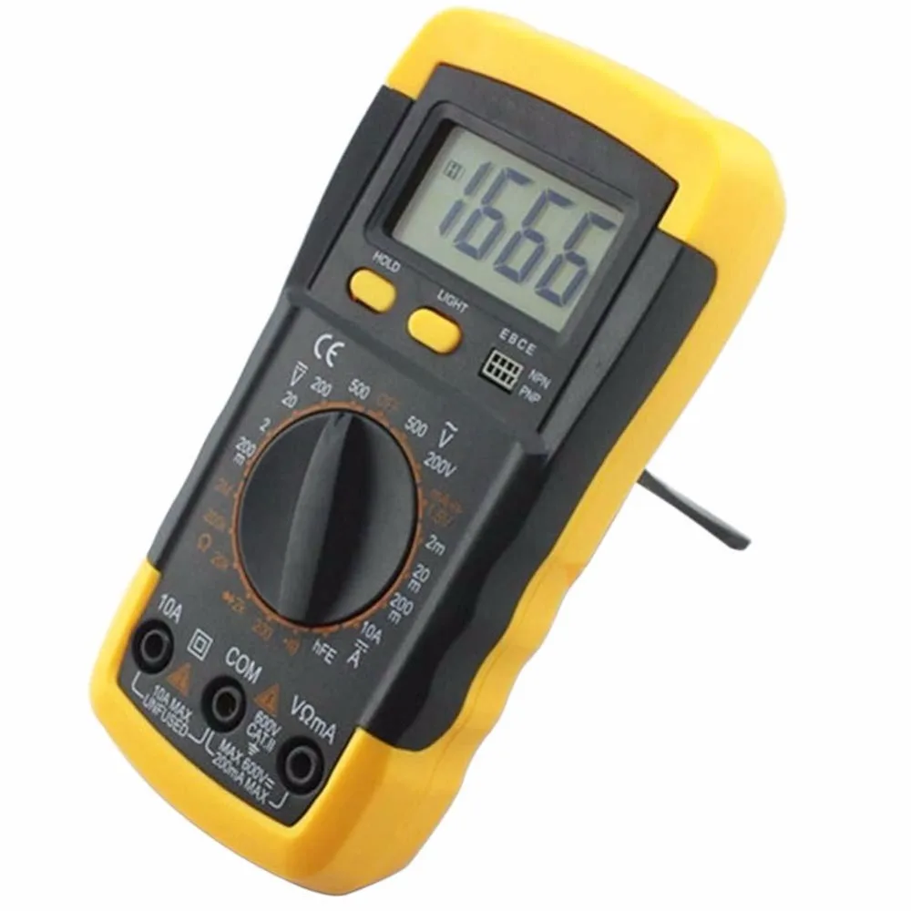 Digital Multimeter With LCD Ammeter Voltmeter AC/DC OHM Diodes Checker