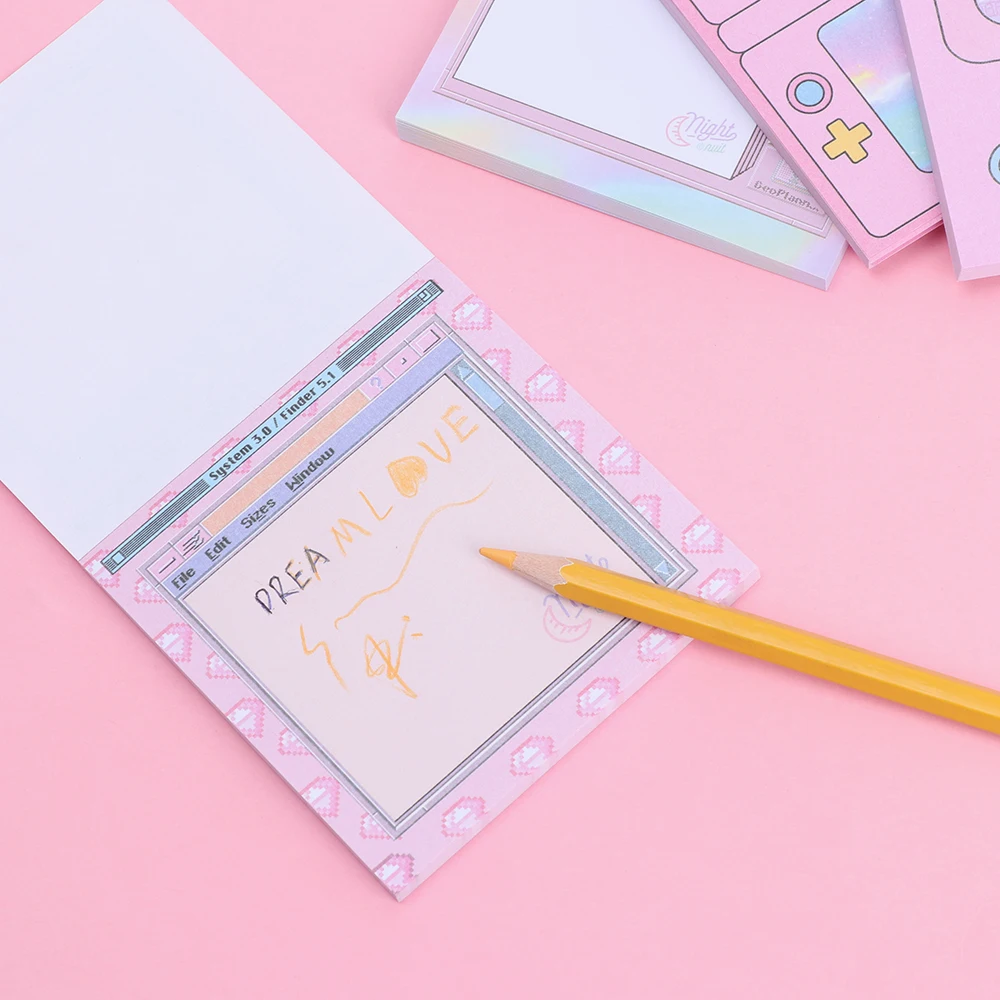Planner Stickers Memo Pads Notepad Computer Games Pattern N Times Sticky Notes