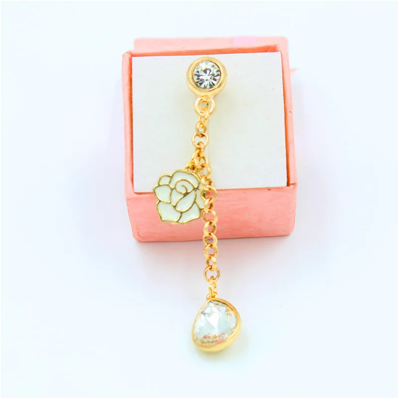 

3.5mm Exclusive new roses crystal water droplets pendant phone dust plug
