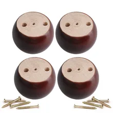 4 шт 5 см Высота деревянные ножки для мебели красный коричневый эвкалипт круглый диван стол ноги диване комод кресло ноги больше подарков