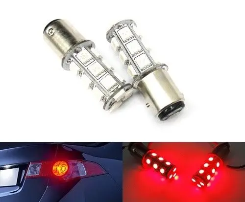 

2x Red 1157 BAY15D Bulb P21D 18 SMD 5050 LED Brake Turn Signal light Lamp Auto Car LED Light Source Parking Lights DC 24V