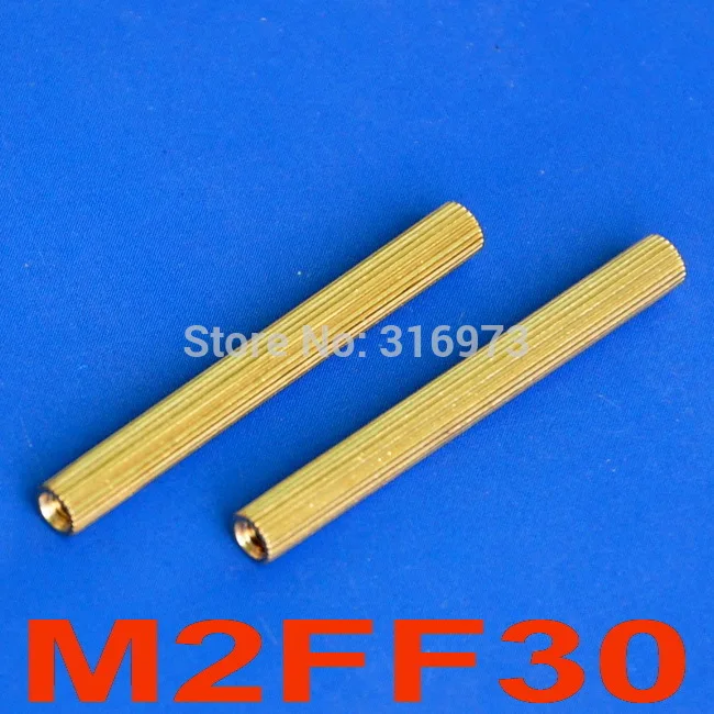 

(1000 pcs/lot) 30mm Threaded M2 Brass Female-Female Standoff, Spacer.