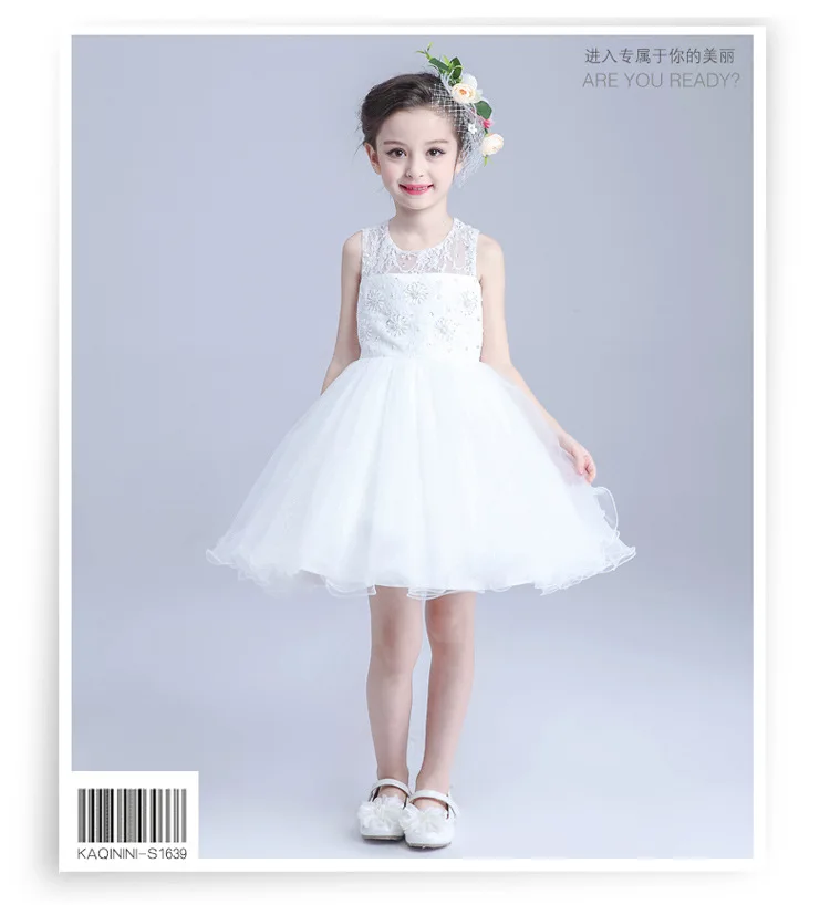 

High Quality Summer Arrival Flower Princess Girl Dress,lace Rose Party Wedding Birthday Girls Dresses,Mesh Princess Elegant 2017