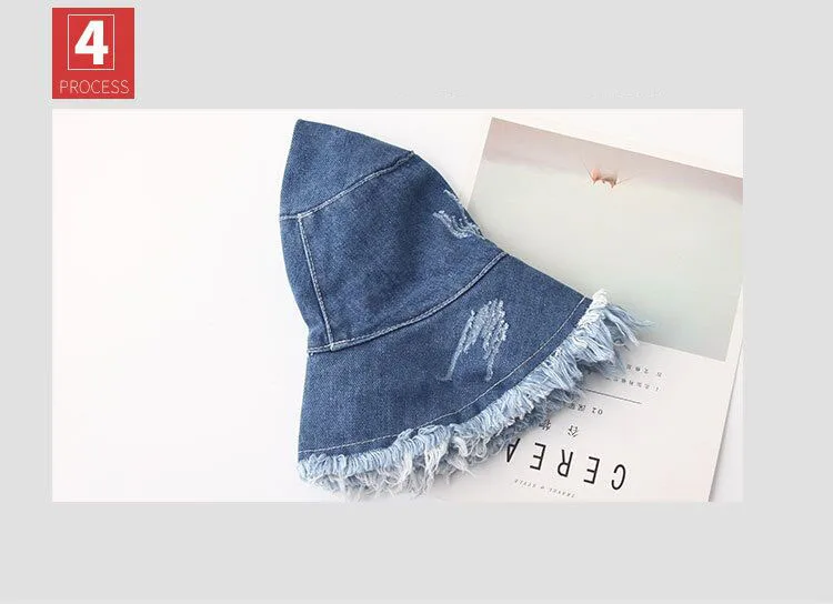 Ymsaid, летний промытый джинсовый солнцезащитный головной убор, женская модная Гибкая шляпа с кисточками, Дамская пляжная Панама с широкими полями, мужские хлопковые складные шляпы