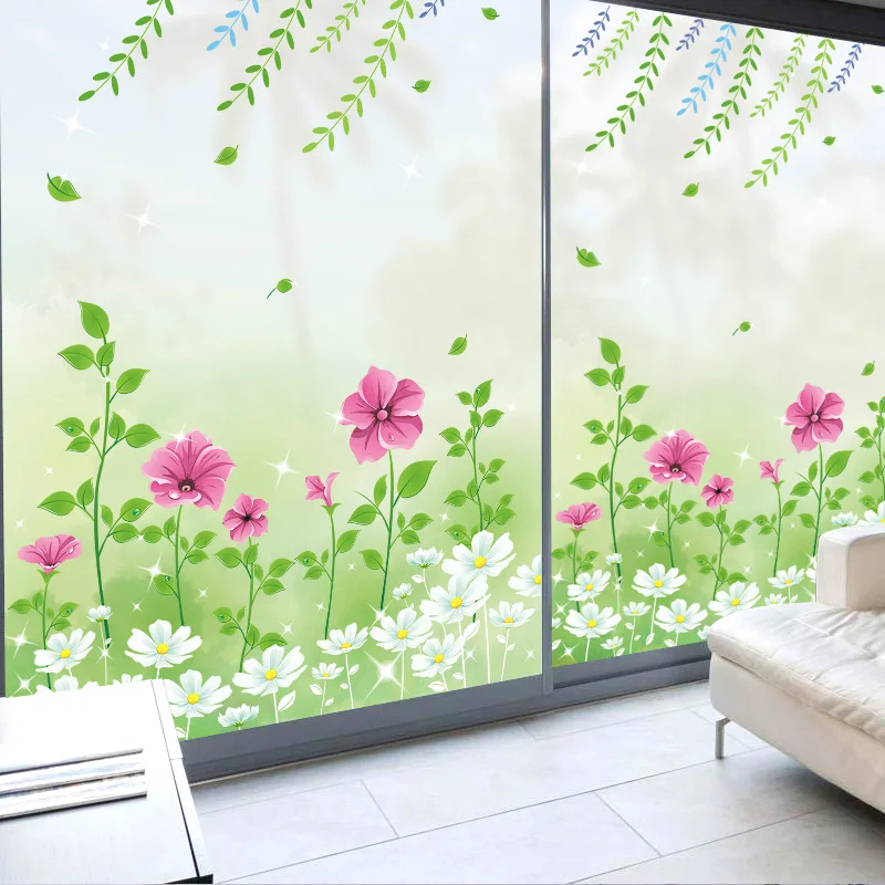 Bathroom balcony window cover stickers shade electrostatic frosted