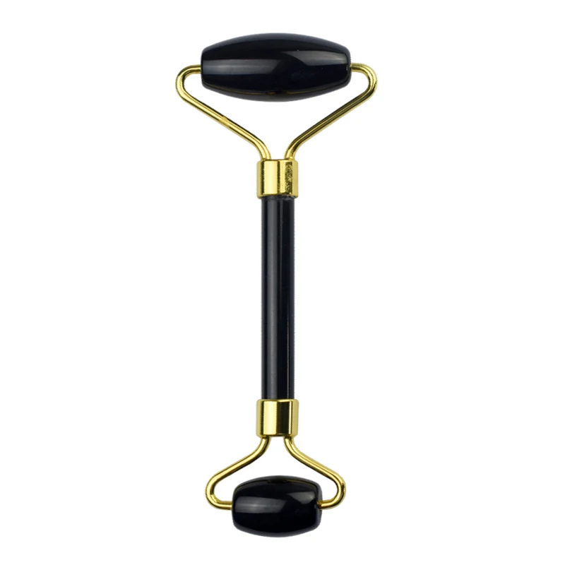 

100% Natural Stone Obsidian Jade Roller Massager for Face Anti Aging