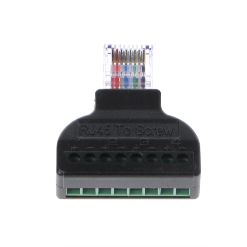 ESCAM RJ45 Ethernet Мужской до 8 Pin AV терминал винт адаптер Блок преобразователя разъем для камеры видеонаблюдения