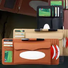 Универсальный автомобильный солнцезащитный козырек тканевая коробка держатель полиуретановая кожа коробка чехол для бумаги Авто Органайзер аксессуары