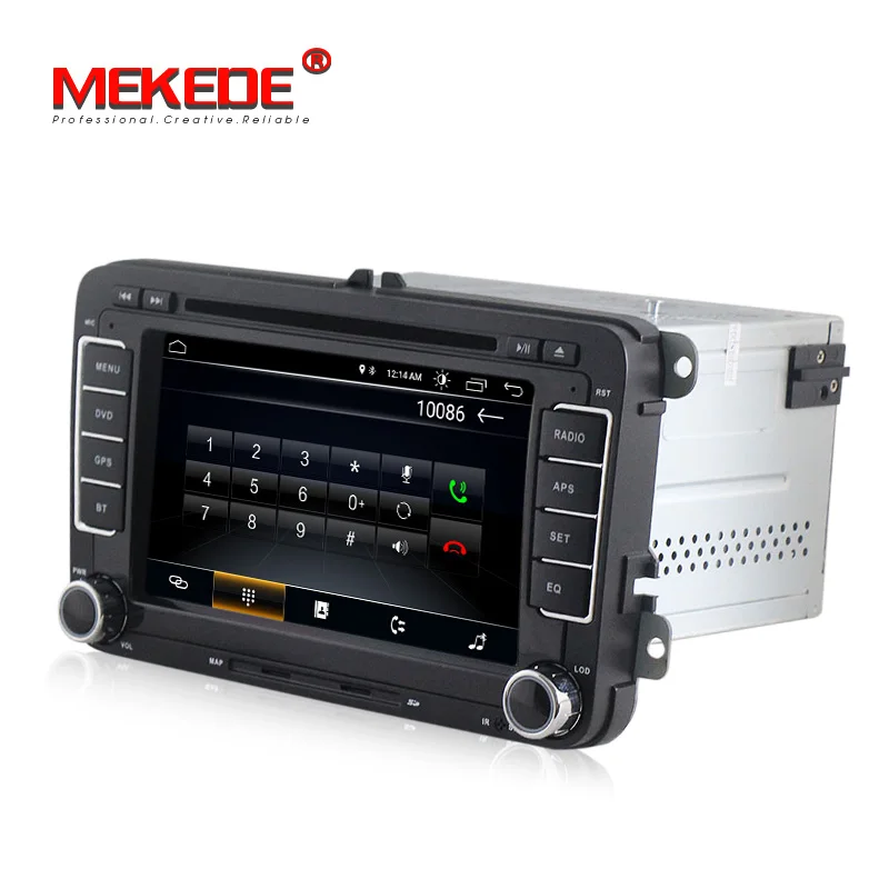 Cheap Android 9 Car DVD GPS Navigation 1024*600 Quad Core for VW Volkswagen Skoda POLO GOLF 5 6 PASSAT JETTA TIGUAN TOURAN Caddy 4