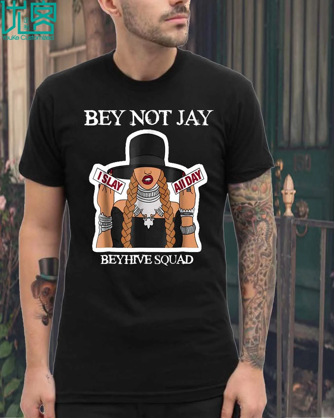 Bey Not Jay I Slay на весь день Beyhive отряд 2019 Летняя мужская футболка с коротким