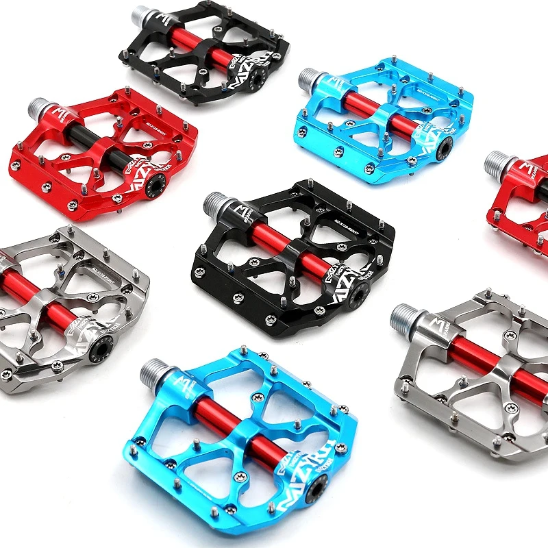 cheap Hot Universal Sealed Bearing Bike Pedals CNC Aluminum Body 3 Bearing Bicycle Flat Pedals For MTB Road Cycling BMX Road Bicycle