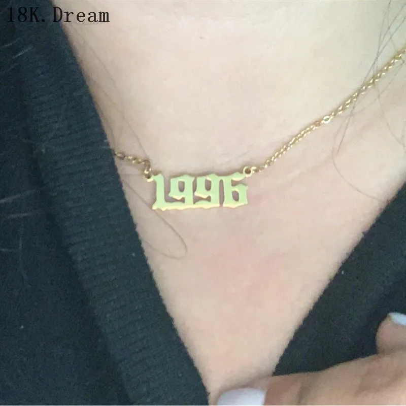 Подвеска с английскими цифрами бижутерия на заказ специальная Дата 1991 г. 1994 1995 1996