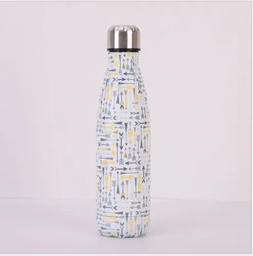 Stainless Steel Vacuum Insulated Water Bottle Flask Thermal Sports Chilly 500ML - Цвет: 6