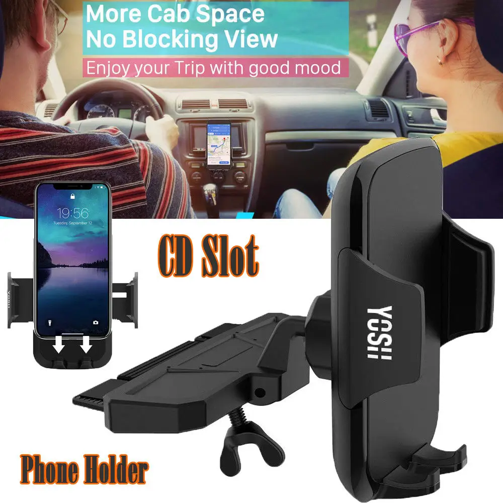YOSH Universal Car Phone Holder CD Slot Car Mount 360 Degree Rotatable