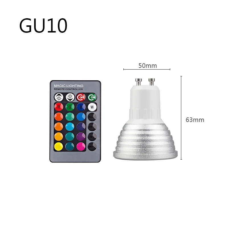 Светодиодная лампа RGB 3 Вт 110 В 220 светодиодсветодиодный E27 светодиодная с 16