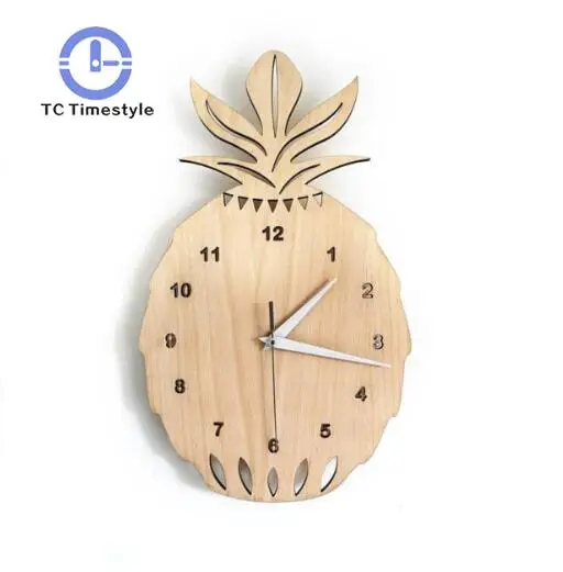 Clock On The Wall Pineapple Small Tent Kids Wall Clocks Children's Room Watch Home Decoration Accessories Modern