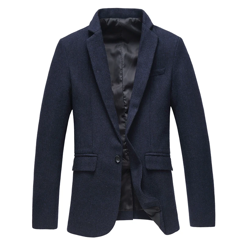 Высокое качество мужской 46% шерстяной костюм Куртки Блейзер официальная одежда костюмы пальто больших размеров мужской шерстяной Теплый костюм куртки повседневные Пиджаки
