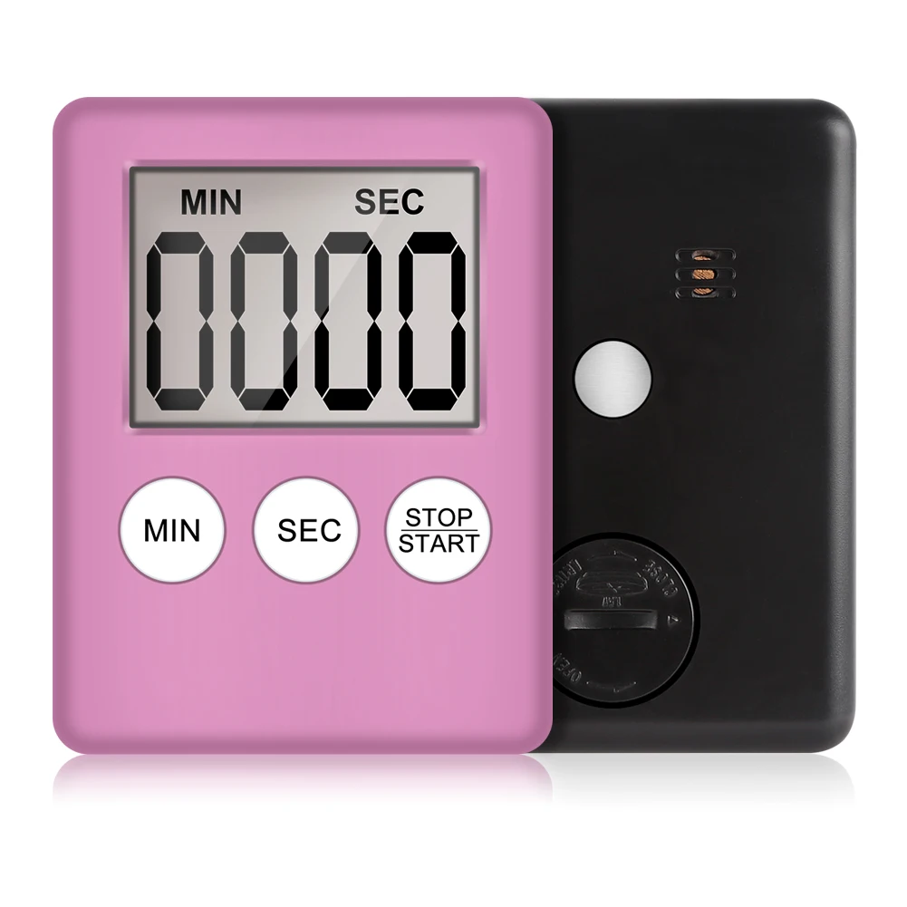 8 цветов супер тонкий lcd цифровой экран кухонный таймер квадратный кухонный будильник прямого и обратного счета магнитные часы Temporizador Прямая поставка - Цвет: show as photo