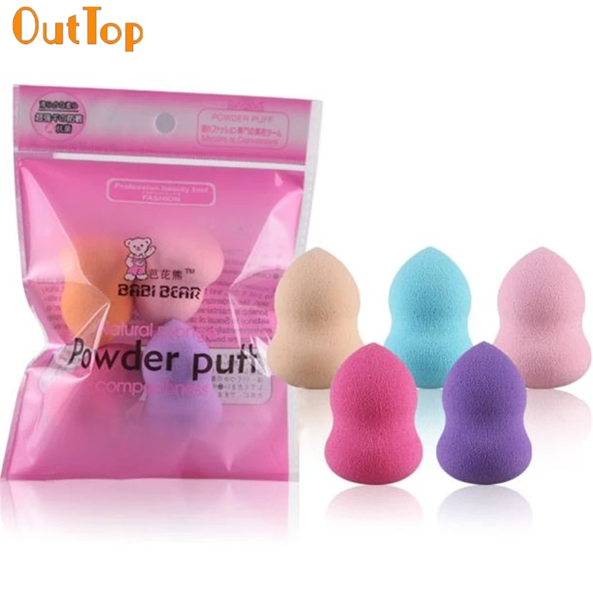 

OutTop ColorWomen 5pcs Bottle Guard Shape Mini Cosmetic Makeup Sponge Puff Women Beauty Foundation Puffs Drop Shipping F30HW