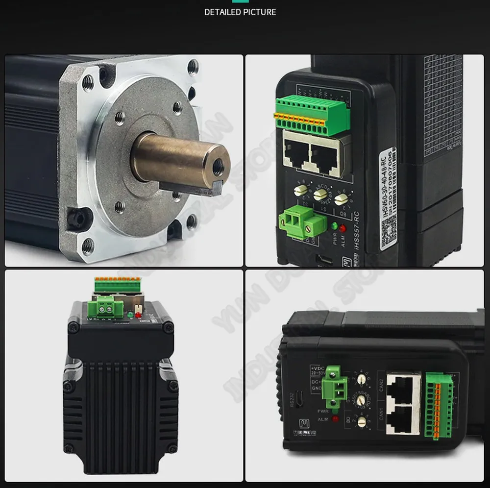 400 Вт 1.27нм 3000 об/мин Canopen Modbus RTU RJ45 интегрированный сервопривод 60 мм NEMA24 DC48V DSP