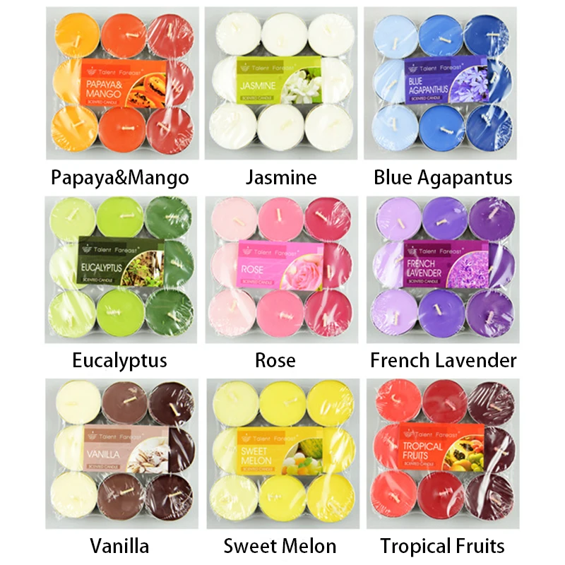 13g Wax Tealight 9 Types Fragrance Aromatherapy Scented Tiny WAX Tea