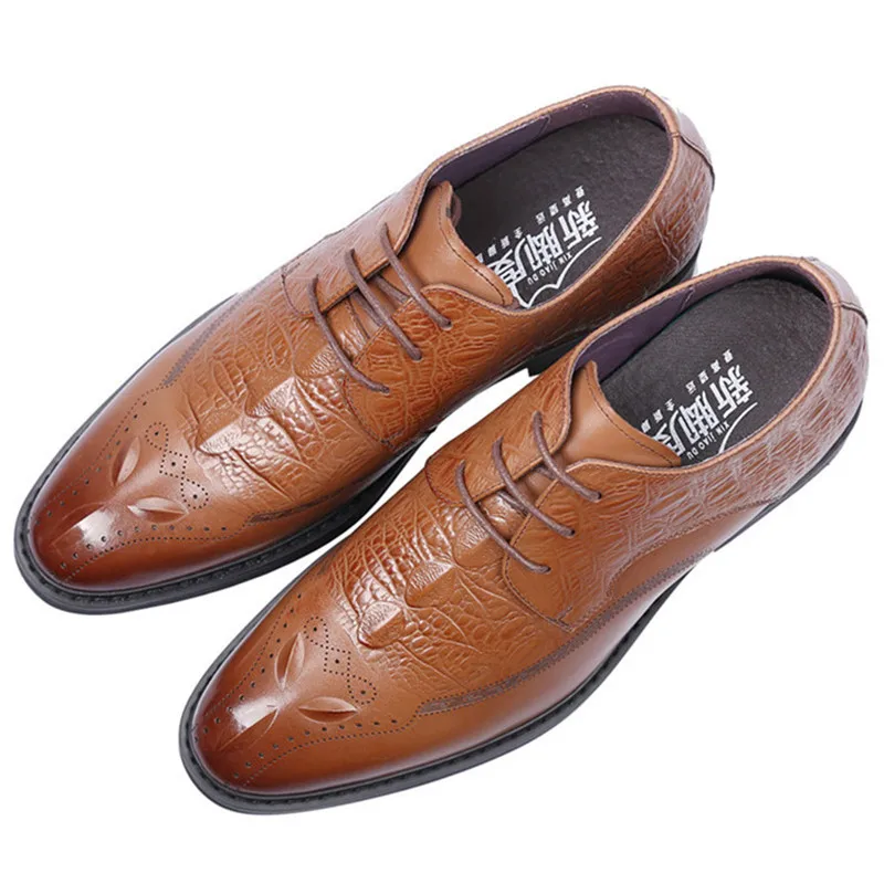 Británico De Hombres Boda Negro Zapatos Más marrón Para Brogue Confianza Tallada Los 7 Altura Aumento Vestir Ascensor Alto A Cm Mayor wIqfpxdEc
