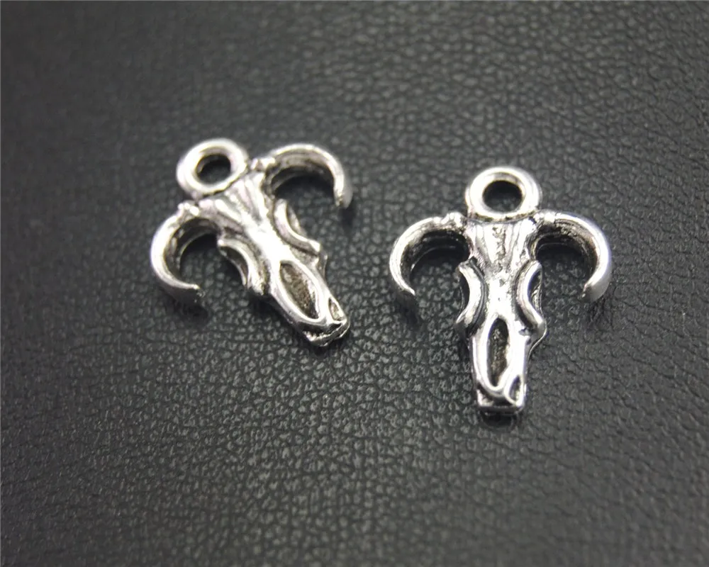 30pcs Silver Color Bull Head Tauren Charm Bracelet Necklace Jewelry Making Handmade DIY 14x17mm A1986 | Украшения и аксессуары