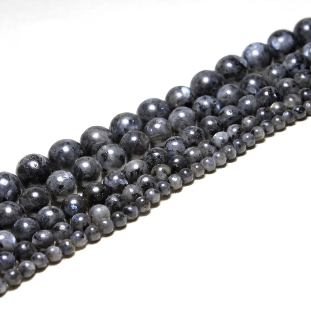 AAA+ черный спектролит натуральный камень Бусины Китай Лабрадорит для женщин ювелирных изделий DIY браслет ожерелье 4 6 8 10 12 мм 15''