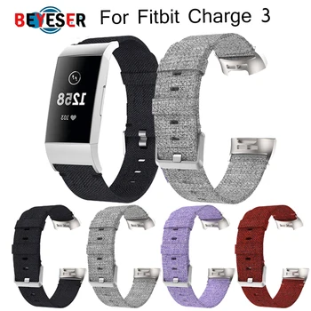 

Strap for Fitbit Charge 3 Bracelet Wrist Smartwatch Band Canvas Nylon Replacement Men Women Smartwatch for Charge 4 Watchband