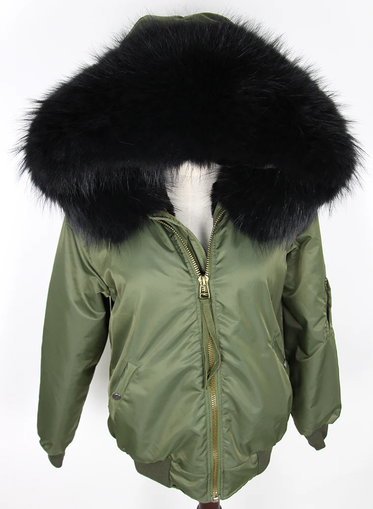 

waterproof bomber jacket big raccoon fur hood winter jacket women parka natural real fur coat for women warm thick lining 2016
