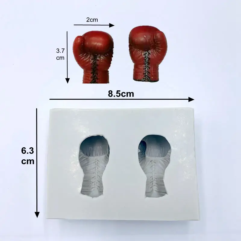 Силиконовая форма, боксерская перчатка, силиконовая форма, сахарное ремесло, помадка, украшение торта, форма для животных, инструмент для выпечки - Цвет: whole130g