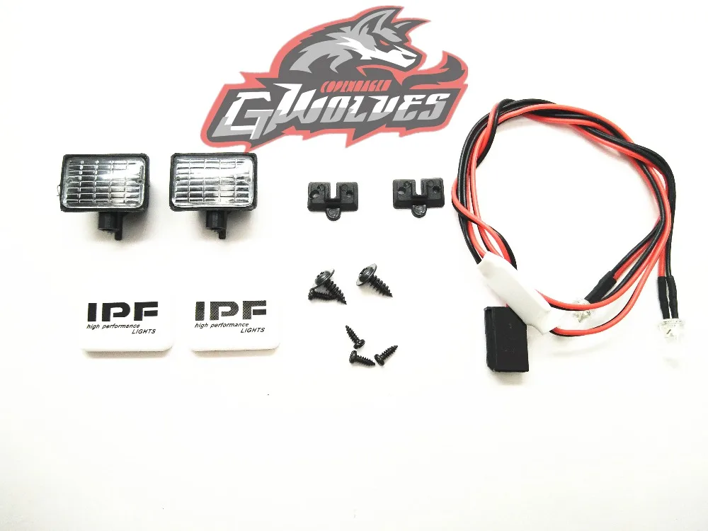 

GWOLVES 2PCS/4PCS brightness Square LED Light Spotlight for 1/10 Tamiya cc01 HSP Axial SCX10 D90 trax YETI Crawler Rally RC