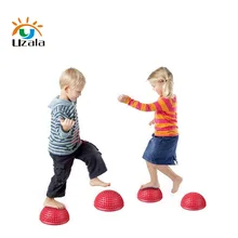 Материалы для защиты окружающей среды детская тренировка баланса половина мяча, Массажер подошвы, Тренировочный Мяч Для Фитнеса Йоги W4-154