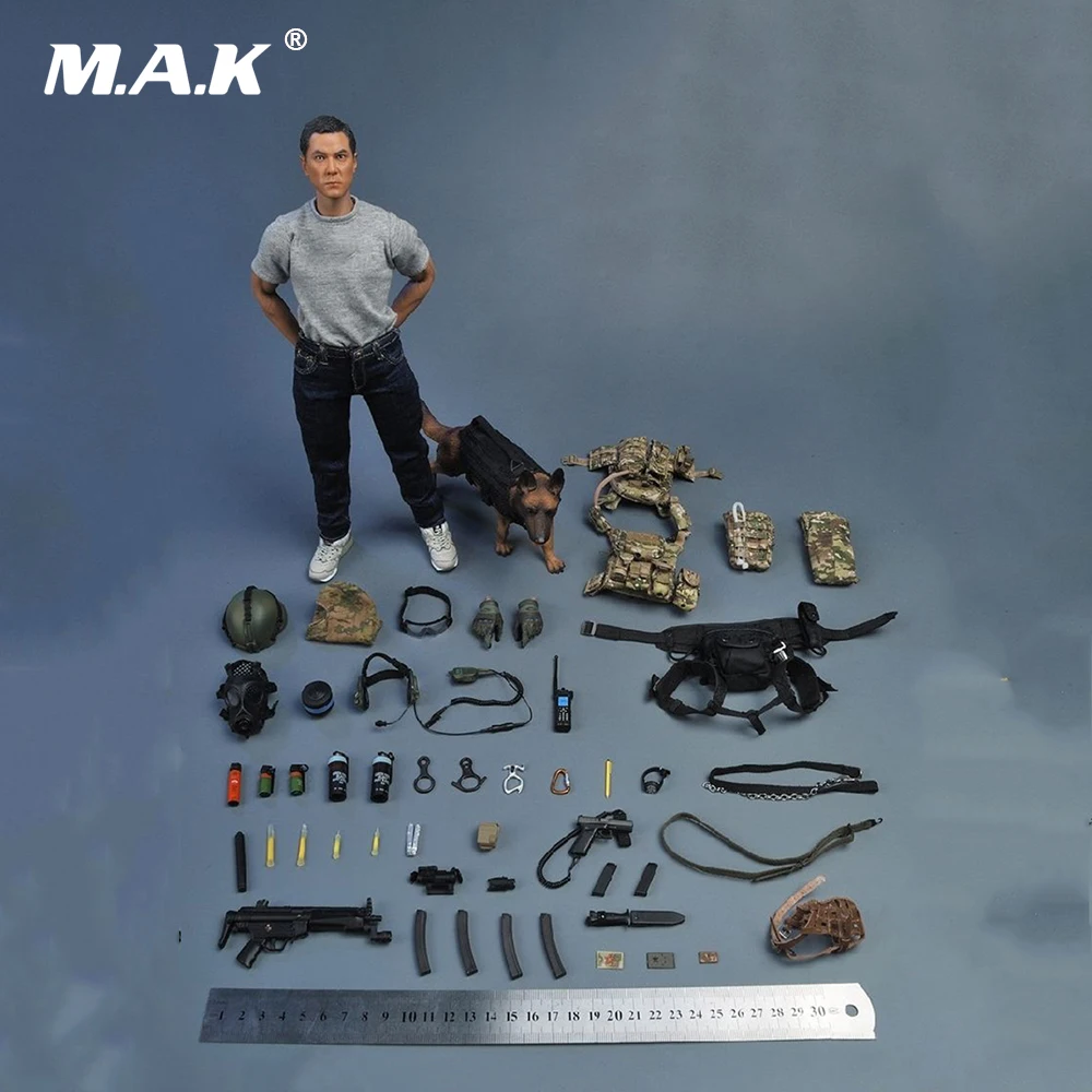 

1/6 Scale Full Set Soldier Action Figure SDU SPECIAL DUTIES UNIT K9 With Dog Soldier Story SS097 for Collection