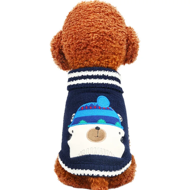 Pet Dog Pullover Clothes Xmas Sweater With Deer Winter Clothing Cotton Warm Thickening Product Teddy Coat Jacket Puppy Chihuahua