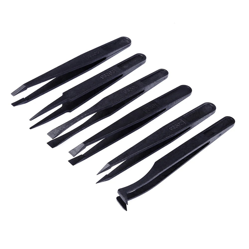 

Plastic ESD Tweezers Pincet Pinzette Anti Static Electronic Tweezers for Mobile Phone Repair Tools Kit