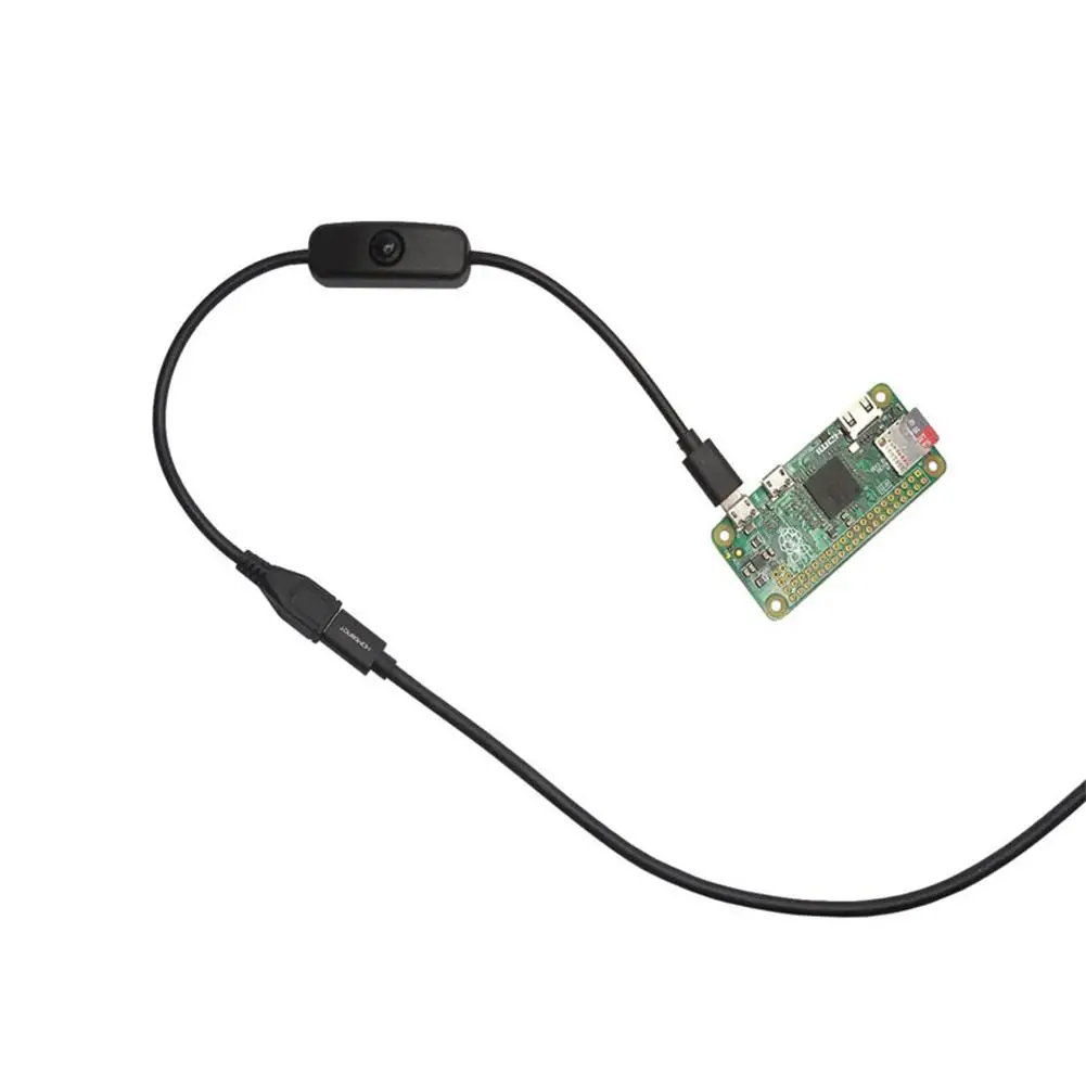 Micro USB кабель для передачи данных Raspberry Pi провод с переключателем 27 см 5 в