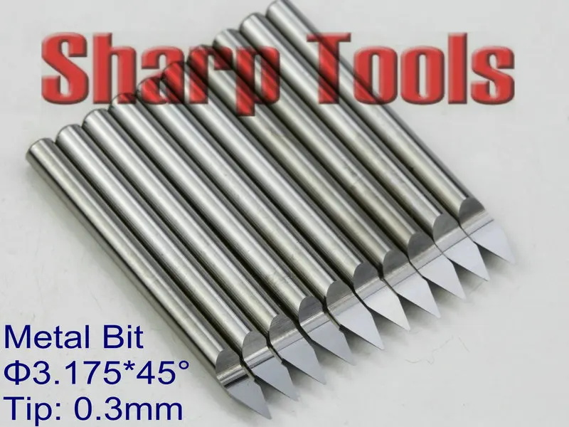 

10 шт. 3,175x0,3 мм 45 градусов V-образная Концевая фреза из карбида вольфрама мельница ПХД гравировальные долота ЧПУ Инструмент для металла алюминия железа