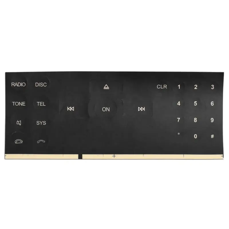 

Black Car Media Radio Number Button Stickers Repair Decal Kit Decorative Paper for C/E/GLK/W Class 2007-2014 Mercedes-Benz