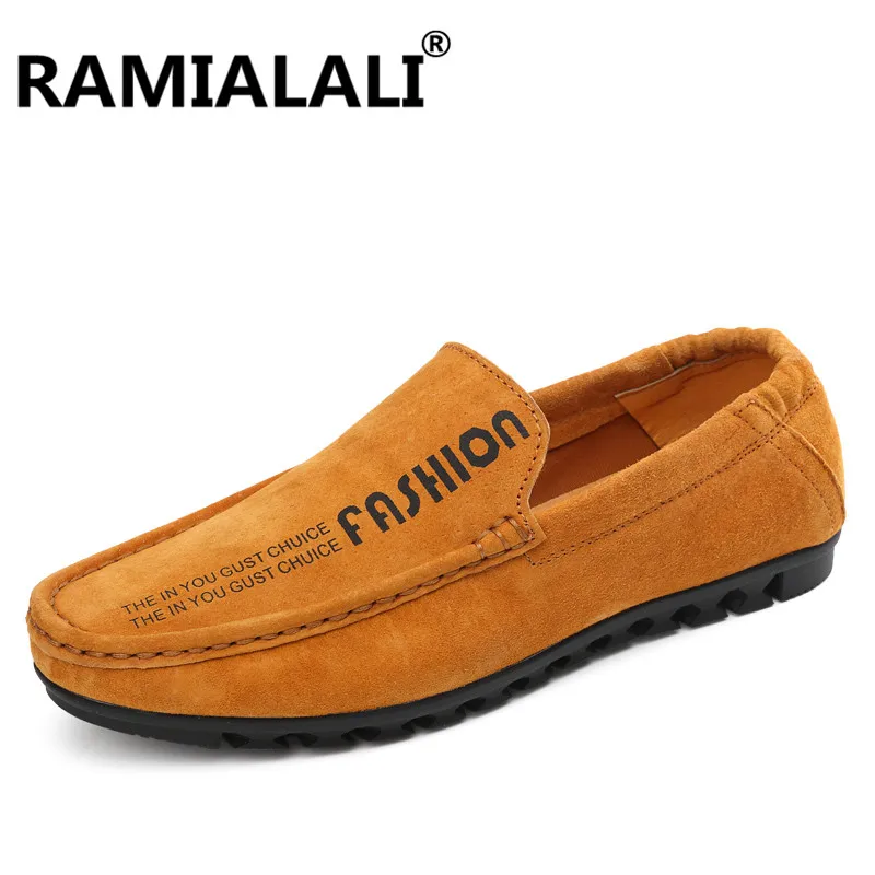

Ramialali Brand Leather Men Shoes Fashion Summer Style Soft Moccasins Men Loafers High Quality Genuine Leather Shoes Men Shoes