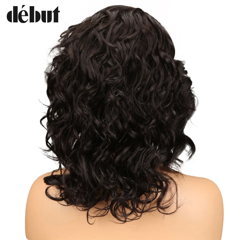 Дебютный бразильский кружевной передний парик из человеческих волос P1b/30 Цвет пианино влажные вьющиеся 16 дюймов человеческие волосы парики кудрявый парик для черных женщин - Цвет волос: #2