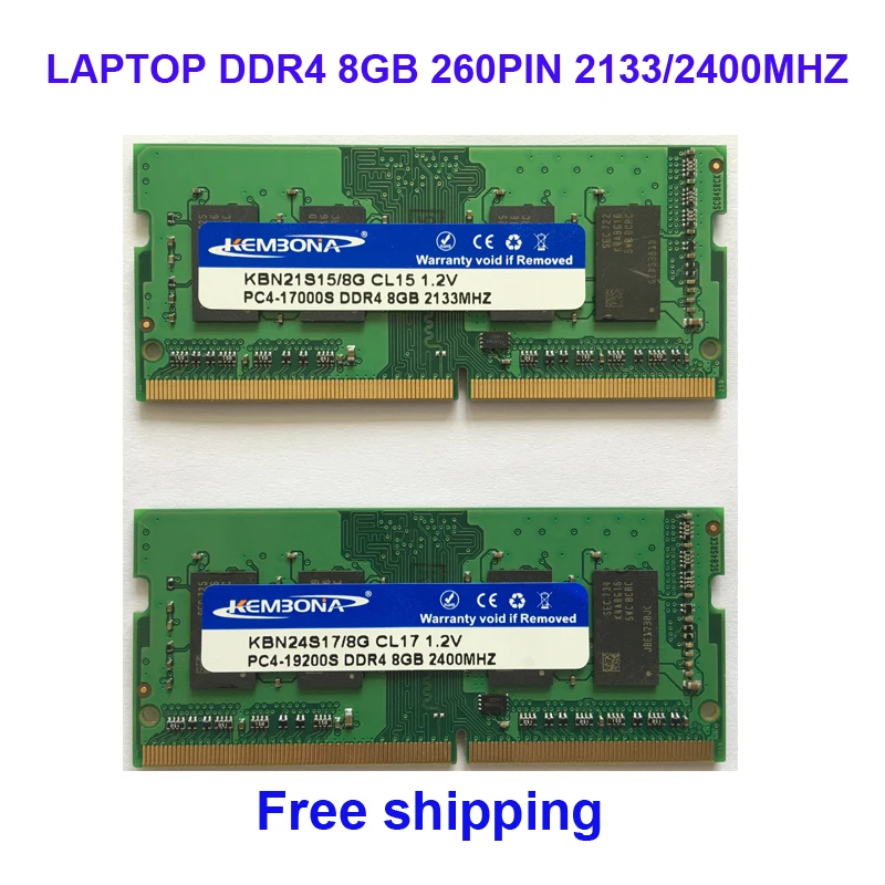 Acheter Kembona sodimm ram portable mémoire d ordinateur portable ddr4 8 gb 8g 2133 mhz 2400 mhz 260pin livraison gratuite
