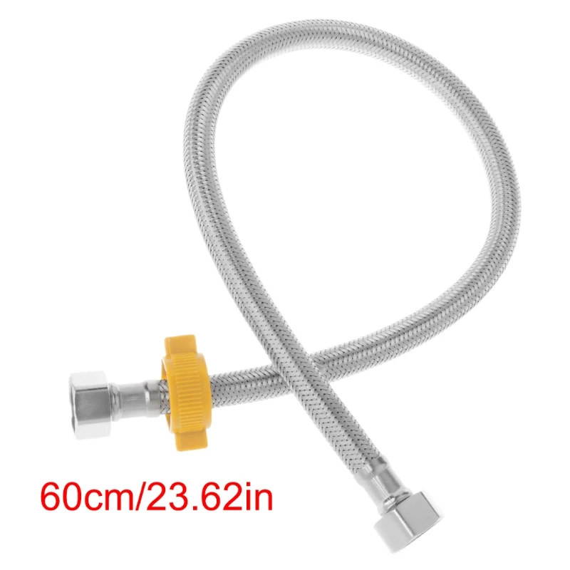 

304 weaved plumbing hose bathroom EPDM heater flexible connect pipes with wrench 60cm/23.62in